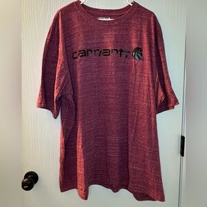 Carhartt loose fit red-maroon short sleeve classic tee shirt men’s 2x‎